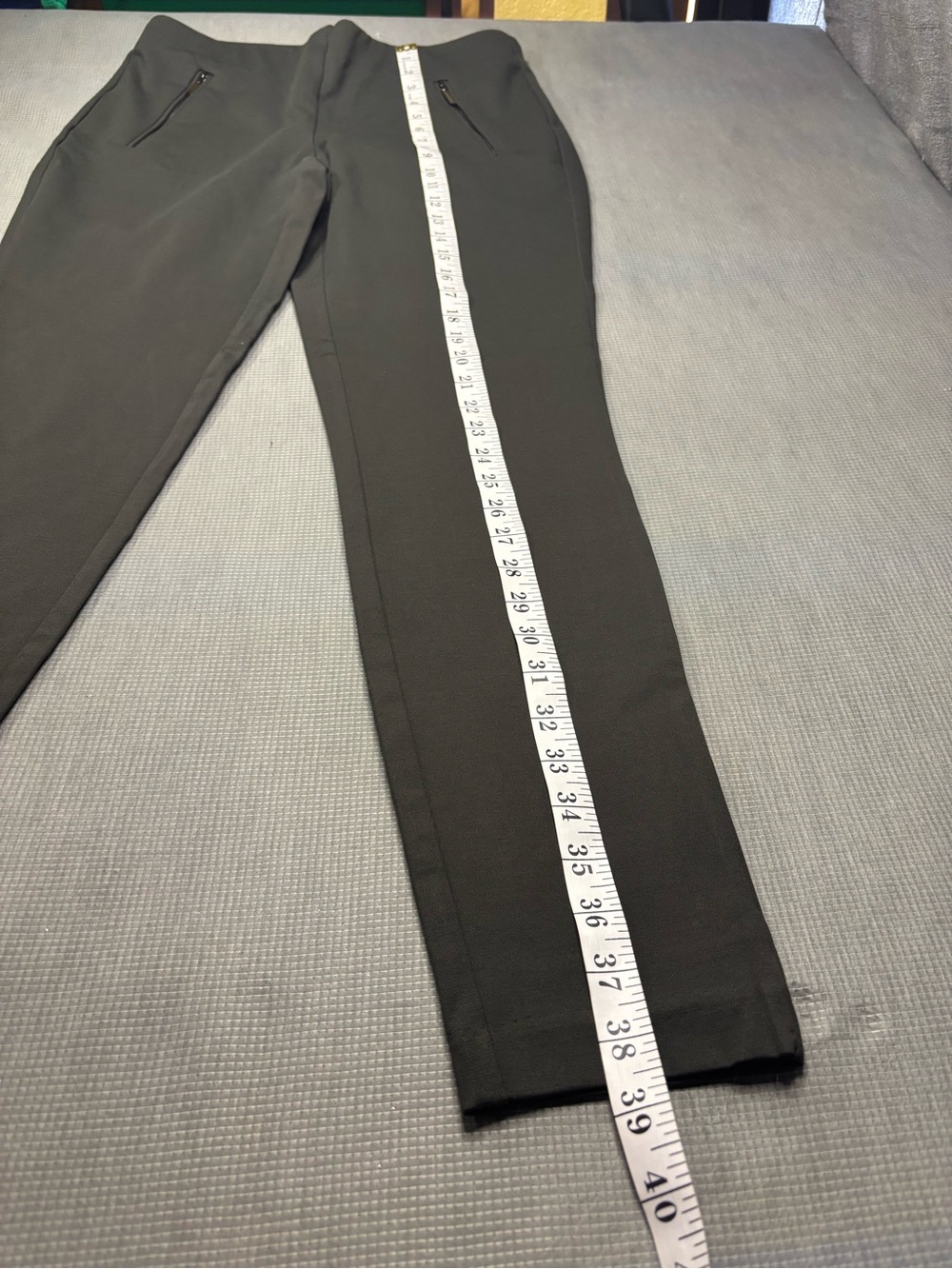 Rachel Zoe Dark Green Skinny Zip-Pocket Jeans - Picture 3 of 10